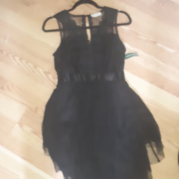 Black gothic dress, flower pattern size L - Picture 3 of 3